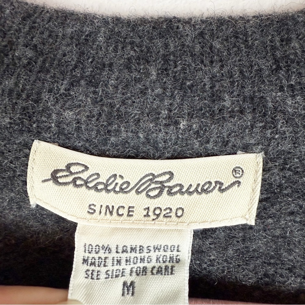 (2) Bundle Vintage Eddie Bauer Wool Fair Isle Cardigan Sweater Size Medium - Picture 7 of 15